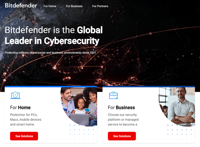 Bitdefender Homepage