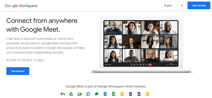 Google Meet Homepage