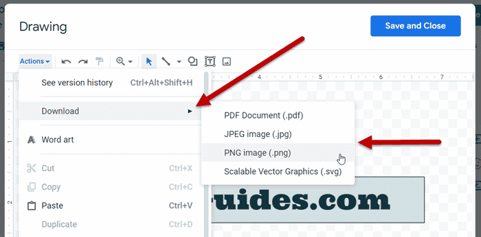 How to Export Word Art From Google Docs