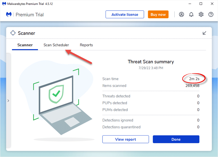 Malwarebytes Premium Scanner