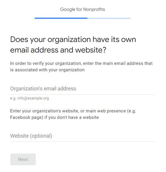 Nonprofit Website and Email Address