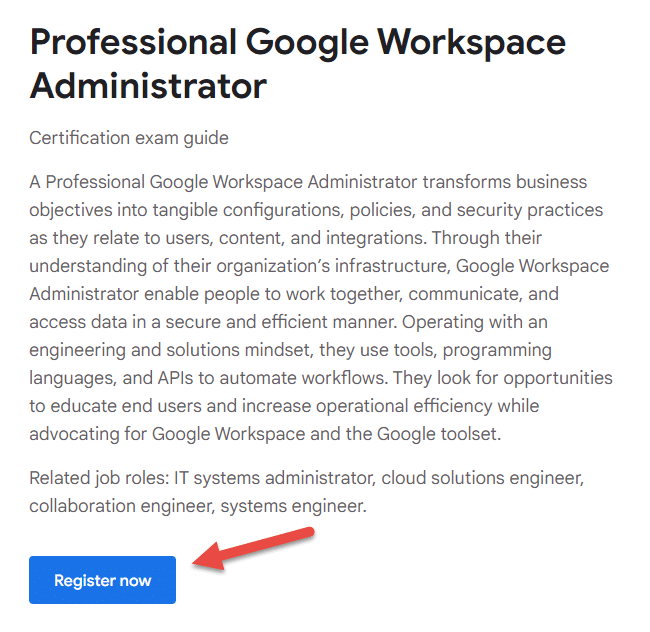 Professional Google Workspace Administrator Certification Exam