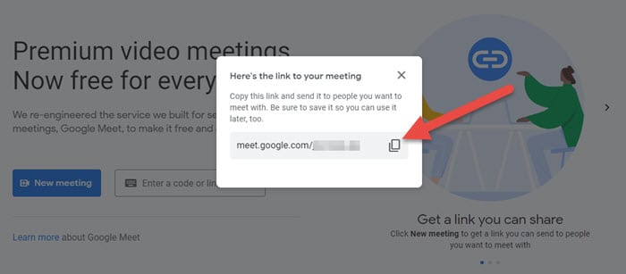 How to Copy Your Google Meet Link