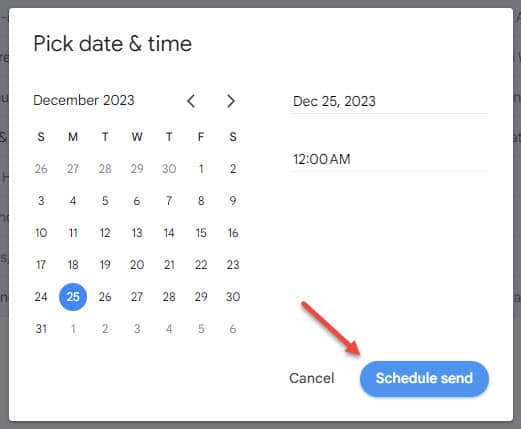 Pick Date & Time to Schedule Your Gmail Email Send